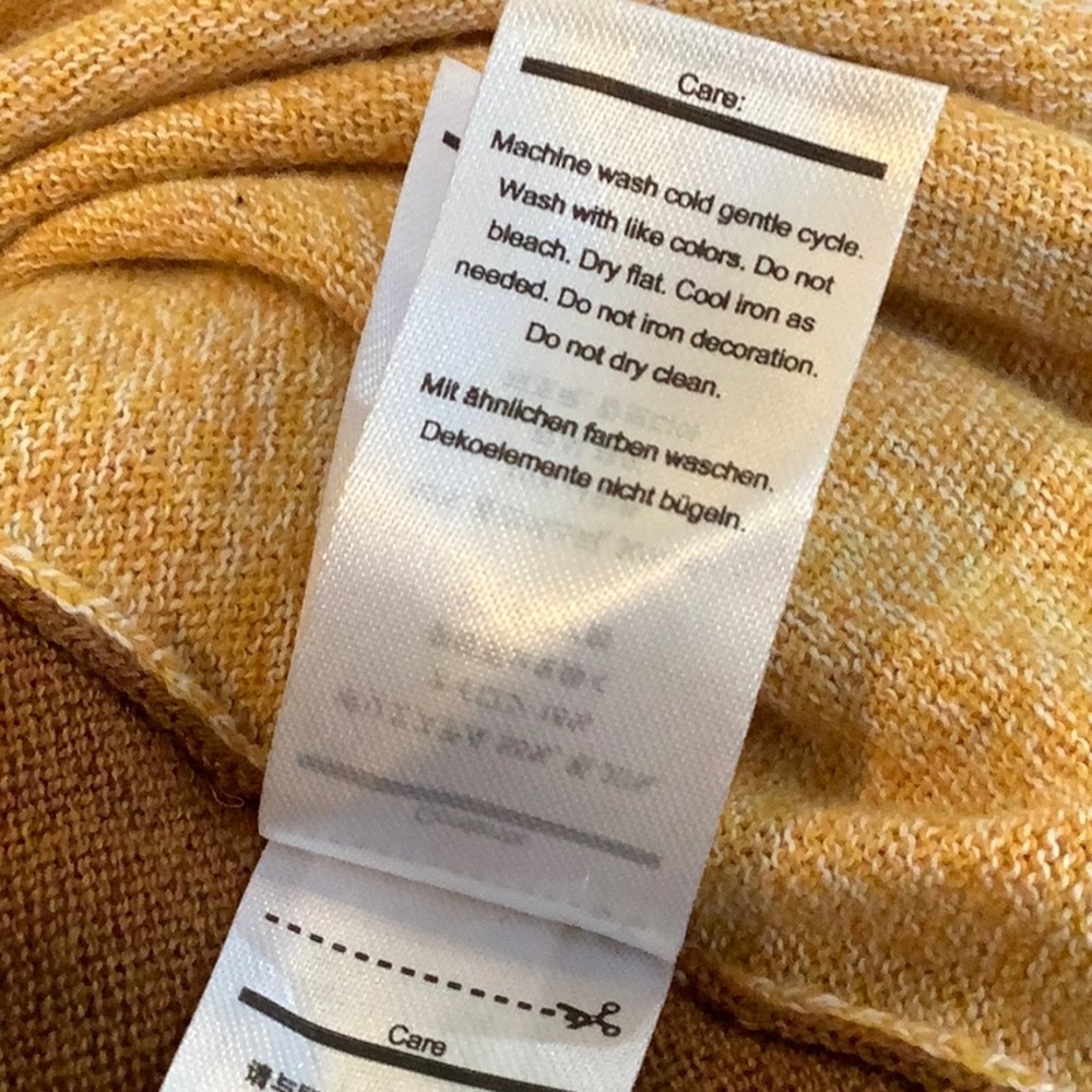 SMARTWOOL Womens Wool Blend Yellow Neutral Oversized Colorblock Spring Sweater S - Picture 9 of 9